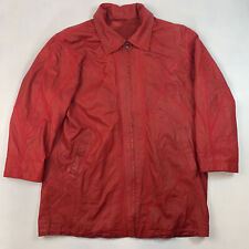 Jaqueta de couro vermelha vintage feminina, GG comprar usado  Enviando para Brazil
