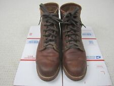 Chippewa Boots Mens 9D Brown Leather Aldrich Service Apache Vibram Sole EU39 for sale  Shipping to South Africa