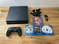 PS4 Slim 160GB Jet Black Console Very Loud Disk Drive Games And OEM Controller, used for sale  Shipping to South Africa