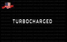 Turbocharged turbo decal for sale  Long Beach