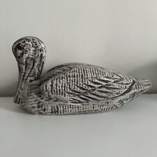 Whitewash wooden duck for sale  Shipping to Ireland