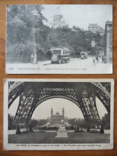 2 cartes postales PARIS des années 1900 / Trocadéro et Tour Eiffel + Montmartre d'occasion  Vichy