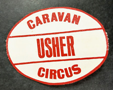 Braçadeira de lona Caravan Circus Usher vintage vermelha branca f2, usado comprar usado  Enviando para Brazil
