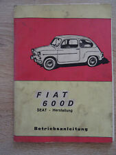 Betriebsanleitung fiat 600 gebraucht kaufen  Tamm