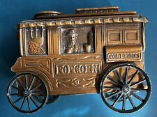 Vintage Metal Popcorn Cart Coin bank Bronze toned Banthrico Inc for sale  Shipping to South Africa