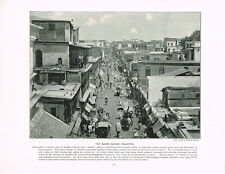Burra Bazaar Bara Bazar Calcutta Antique Print Victorian Picture 1899 TQET#146 for sale  DEREHAM