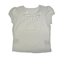 KINDERIT Mädchen T-Shirt mit Stoffblumen weiß Gr. 92 98 104 110 116 122 128, käytetty myynnissä  Leverans till Finland