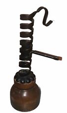 Courting Candle Antique Cast Iron Adjustable Spiral Candlestick Primitive, used for sale  Shipping to South Africa