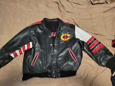Used, Blackhawks Leather Reversible Jacket size XL made by Jeff Hamilton for sale  Romeoville