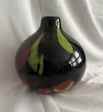 thick red vase glass for sale  Ackley