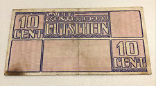 Rare Netherlands Westerbork Kampgeld Banknote. 10 Cent. WWII Note. Dated 1944. tweedehands  verschepen naar Netherlands