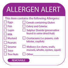 Food allergy warning for sale  HINCKLEY