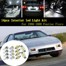 Kit de bombilla LED interior de automóvil súper blanca 14 piezas para Pontiac Fiero 1986-1988 segunda mano  Embacar hacia Mexico