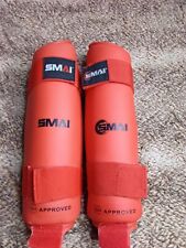 Caneleiras acolchoadas SMAI Karate Shin Instep direita e esquerda MMA vermelho tamanho XL comprar usado  Enviando para Brazil