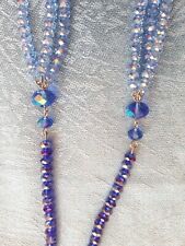Kirks Folly Faceted Blue Bead Necklace for sale  NOTTINGHAM