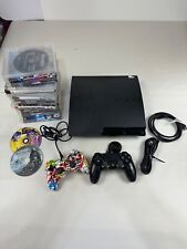 Playstation 3 PS3 Slim 320GB Bundle CECH-3001B Cords, 2 Controller 17 Games for sale  Shipping to South Africa