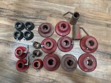 Vintage York (and other) Barbell Dumbbell Standard Collars 1" Red Black for sale  Shipping to South Africa