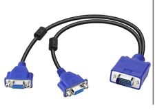 Cable de monitor divisor VGA doble 1 macho a 2 hembra adaptador convertidor, usado segunda mano  Embacar hacia Argentina