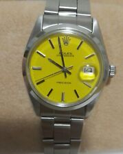 Vintage Rolex Oyster Date Precision Yellow Dial Wrist Watch for sale  Shipping to South Africa