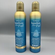 2X OGX Bodifying + Fibra de Bambu Full Root Boosting Spray Mousse 7,75 Oz, usado comprar usado  Enviando para Brazil