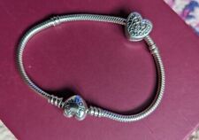 Pandora Snake Bracelet Heart Clasp And Enchanted Charm for sale  Shipping to South Africa