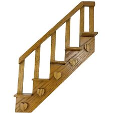 Usado, Escada de madeira vintage Knick Knack prateleira de exibição carvalho maciço 5 degraus corações 9 x 13" comprar usado  Enviando para Brazil