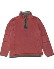 FAT FACE Męska bluza z dekoltem na zamek błyskawiczny Sweter Średni Czerwony Bawełna MO01 na sprzedaż  Wysyłka do Poland