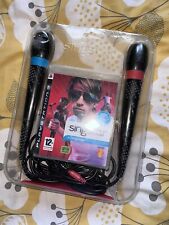 Singstar PS3 Game & Microphones With Adapter In Pack Used  for sale  Shipping to South Africa