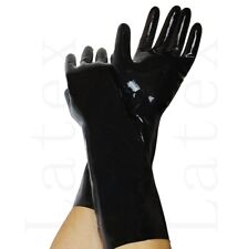 Guantes negros moldeados sin costuras de látex mascarada de mitón 0,4 mm talla M segunda mano  Embacar hacia Argentina