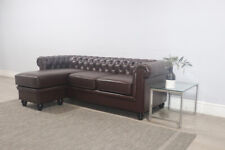leather corner settee for sale  MIRFIELD