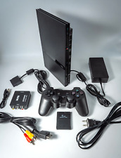 Paquete de consola delgada PlayStation 2 (PS2) - negro - Sony - accesorios incluidos segunda mano  Embacar hacia Argentina