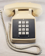Teléfono de escritorio fijo con cable botón pulsador beige COMDIAL vintage probado segunda mano  Embacar hacia Argentina