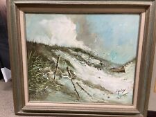 Used, Vintage Antique ocean Landscape seascape oil painting By H. Gailey for sale  Shipping to Canada