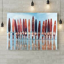 Usado, Surfers Evolution Of The Surfboard - Vintage - Impressão de arte de parede laminada em lona comprar usado  Enviando para Brazil