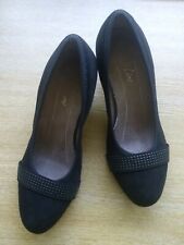 SOFTLINE SIZE 3H WIDE FIT BLACK FAUX SUEDE COURT SHOES. G2/26060723B2/14 for sale  Shipping to South Africa