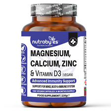 Magnésio vegano cálcio zinco e vitamina D3 - Suporte imunológico avançado - 6 meses, usado comprar usado  Enviando para Brazil