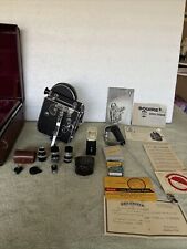 Paillard Bolex H8  16mm Movie Cine Camera Body Untested W 3 Lens And More for sale  Shipping to Canada