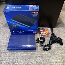 Tested PS3 Playstation 3 Super Slim 250GB Azurite Blue Edition Console Bundle for sale  Shipping to South Africa