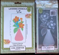 Lisa Horton Crafts Vase of Florals  Embossing Folder & Layering Stencil for sale  Shipping to South Africa