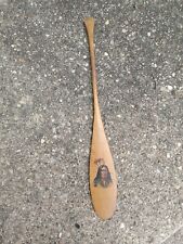Used, VINTAGE WOOD CANOE PADDLE SOUVENIR WITH INDIAN HEAD WARRIOR STICKER BOAT PADDLES for sale  Shipping to South Africa