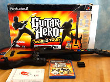 GUITAR HERO WORLD TOUR PS2 set COMPLETO con GIOCO e DONGLE na sprzedaż  Wysyłka do Poland