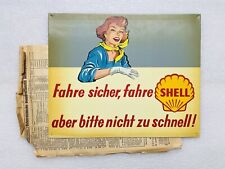 Blechschild fahre shell gebraucht kaufen  Schiffweiler