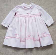 Sarah Louise Smocked Baby Dress Pink Size 18mths Used Very Good Condition , used for sale  LINCOLN