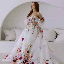 Usado, Elegantes vestidos de noiva flor namorada mangas folhadas linha A vestidos de noiva de tule comprar usado  Enviando para Brazil