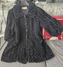 Black coat fluffy for sale  LONDON