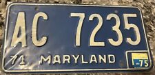 plates license maryland 1971 for sale  Englewood