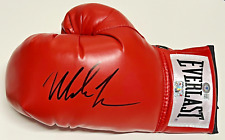 Guante de boxeo rojo autografiado Everlast Mike Tyson negro automático Beckett BAS segunda mano  Embacar hacia Mexico