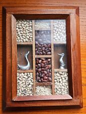 Caixa de sombra de madeira rústica vintage pendurada curiosidade exibição pássaros estatuetas sementes feijão comprar usado  Enviando para Brazil