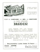 Publicité ancienne chalets d'occasion  France