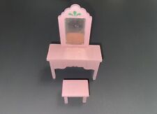 Cadeira estilo banco espelhado miniatura pintada à mão rosa vaidade com espelho leve comprar usado  Enviando para Brazil